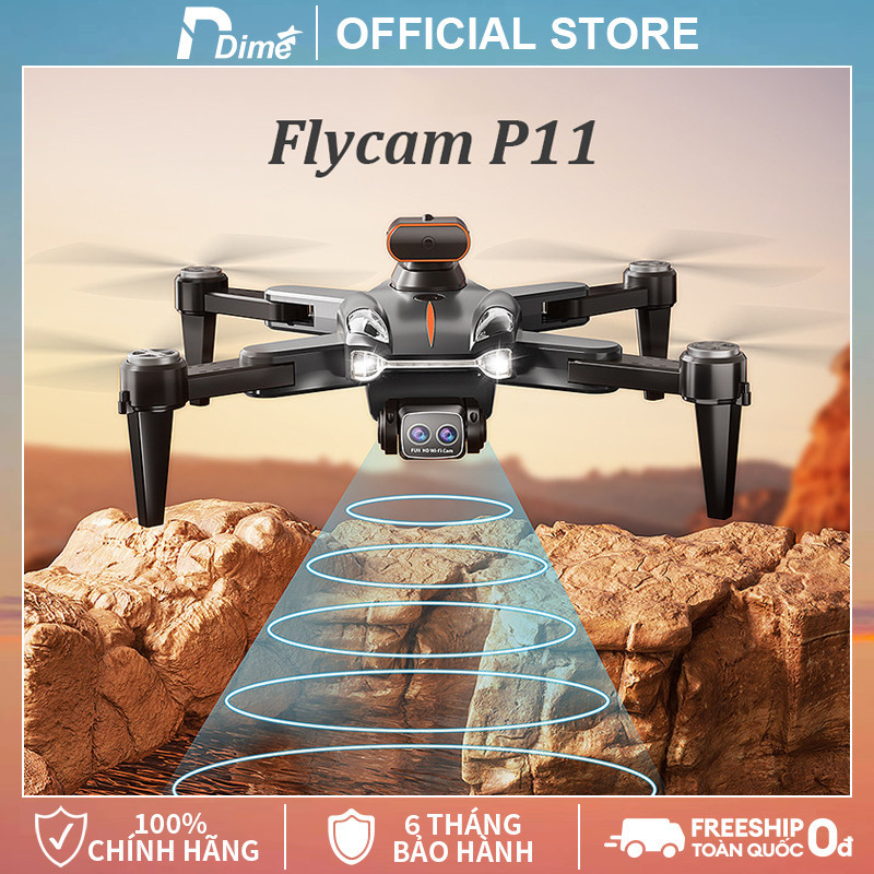 Máy bay Drone P11, Flycam 4K HD 2Camera,cảm biến 4 chiều thông minh ,dung lượng pin 2500mAh