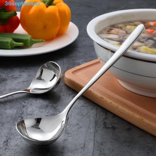 Set 2 muỗng múc canh bằng thép không gỉ dày dặn tiện dụng cho nhà bếp/ khách sạn (có bán lẻ)
