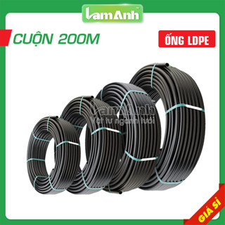 Cuộn 200m Ống LDPE 3x5mm 5x7mm / 6x8mm / 8x10mm / 10x12mm Ống dẫn nước dùng trong hệ thống tưới