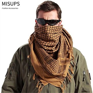  MISUPS khăn sa mạc Trang phục truyền thống Bandana Khăn choàng khăn xếp Ả Rập chống gió Kafiya Keffiyeh Ramadan Mũ cầu nguyện Khăn quàng cổ Ả Rập Khăn quàng cổ Shemagh dành cho nam nữ Đi bộ đường dài 