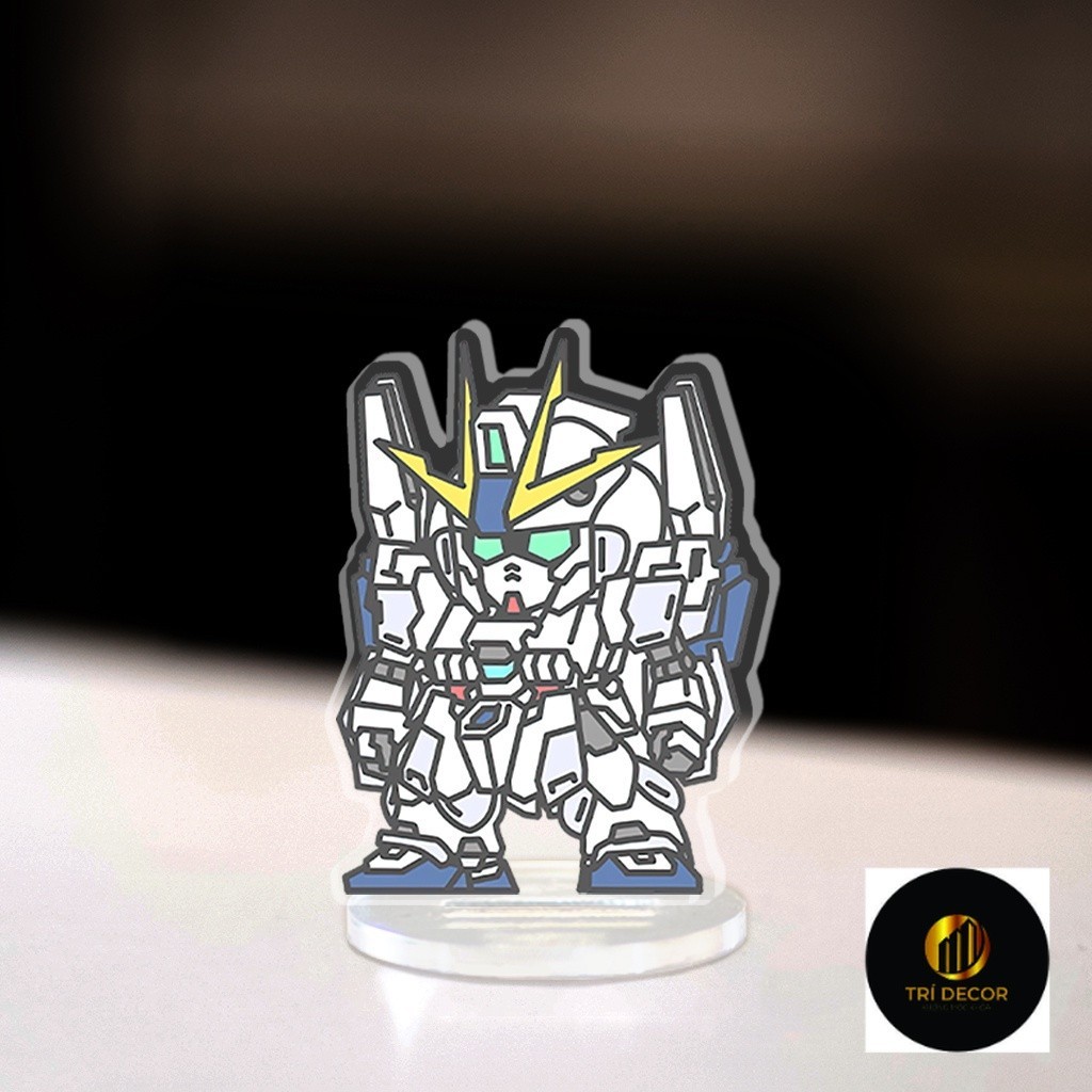Mô hình Mini Gundam Robot Gundam Mk - II  God Gundam Z Gundam Standee Chibi Anime trang trí góc học 