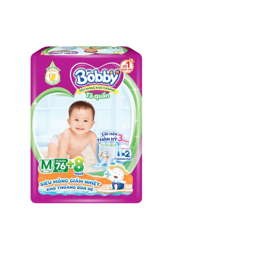 Tã quần Bobby size M, 76 miếng
