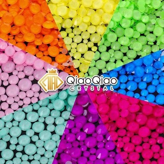  Pha Lê Thủy Tinh Thạch Neon Màu Kẹo Keo Dán Móng Tay Trên Kim Cương Giả Lấp Lánh Trang Trí May 3D 
