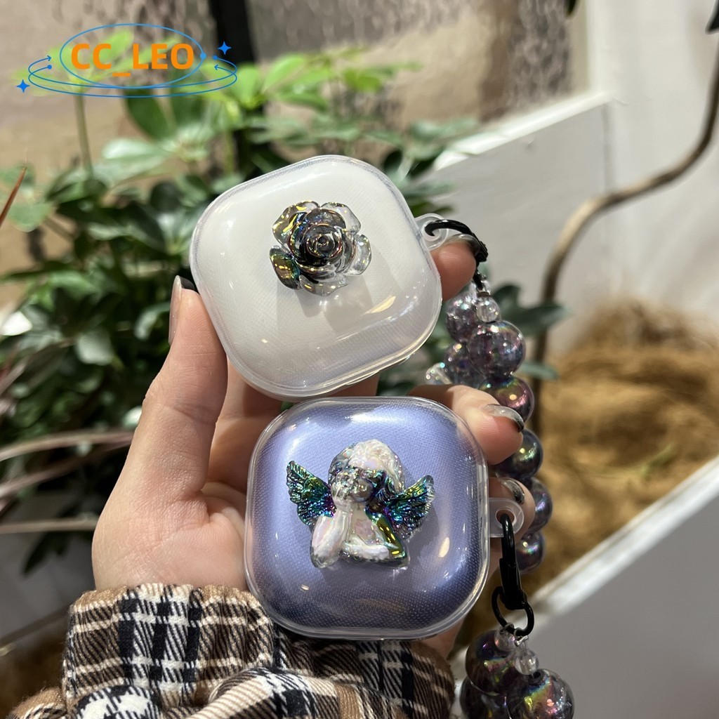 Dành Cho Anker Soundcore R50i NC Ốp Lưng Vòng Tay Camellia Dễ Thương Soundcore P30i Vỏ Mềm Trong Suố