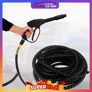 Dây bọc bảo vệ dây rửa xe cao áp, ống xoắn ruột gà cường lực loại tốt hàng chuyên dụng bó dây bọc ống nhiều kích thước