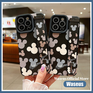 Ốp Điện Thoại Đầu Mickey Sống Động Cho iPhone 16 Pro Max 15 14 13 12 11 Pro Max 7 8 Plus XS Max XR X Có Dây Đeo Tay