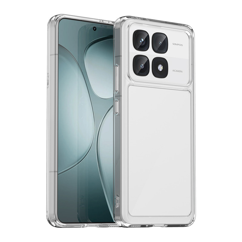 Dành Cho Xiaomi Redmi K70 Ultra Extreme Edition Case ELVEV Mặt Sau PC Cứng Trong Suốt + Ốp điện thoại TPU Mềm Trong Suốt