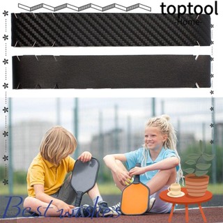 Toptool Pickleball Racket Edge Sticker, Băng bảo vệ khung đen DIY, Đồ dùng thể thao chống va chạm sáng tạo Giảm tác động và ma sát Nhãn dán quần vợt Pickleball