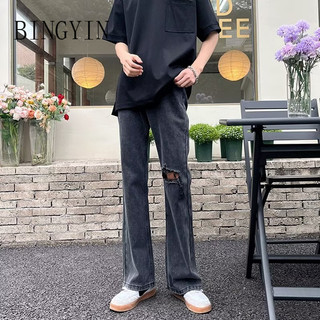 BINGYIN quần ống rộng quần jean nam 2024 NEW STYLE MNK2490D00 36Z240907