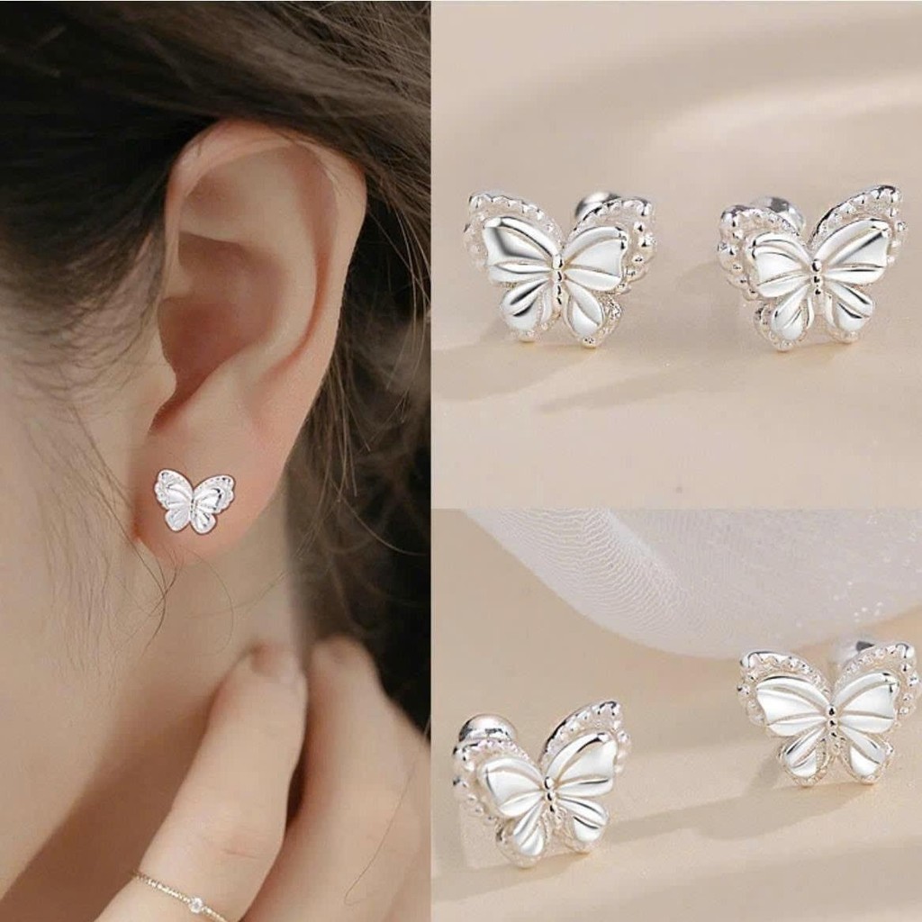 Bông tai bạc nữ NPJ chất liệu bạc s925 sáng bóng không lo phai màu