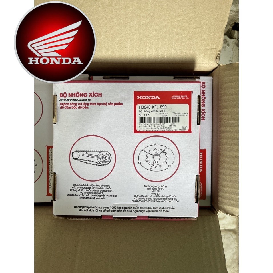 Bộ nhông sên Future 1 dùng cho drem wave 100cc 1 (H0640KFL890)