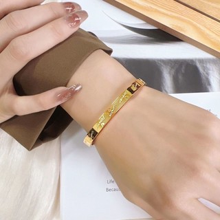[Trái Tim Tím] Trang Sức Tình Yêu Cổ Điển Tình Yêu Tình Yêu Tình Yêu Mãi Vòng Tay Đôi Thép Titan Vòng Tay