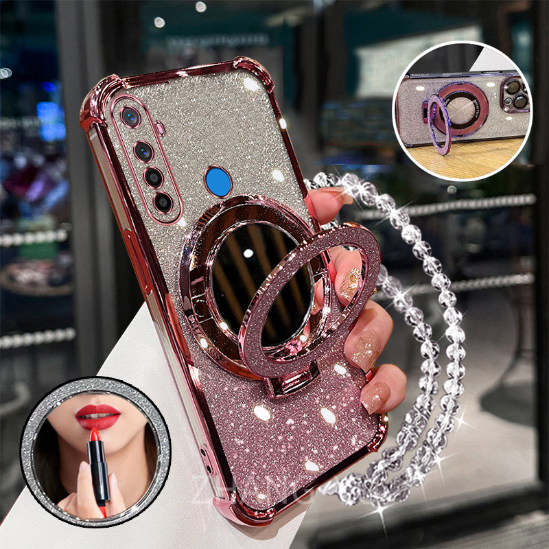 【 Chống Sốc 】 Ốp Lưng Cho Realme 5 5i 5s 6i c3 5 Pro Vỏ Điện Thoại 3D Gương Trang Điểm Mới Vỏ Mềm