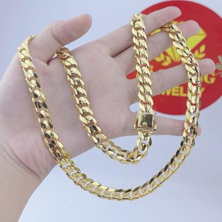 Dây Chuyền Nam 3 Lượng Mạ Vàng Mắt Liền Khoá Hộp Có Ký Hiệu Bền Đẹp