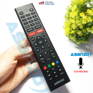  Điều Khiển TV ASANZO Có Giọng Nói  CHÍNH HÃNG  Tặng Pin - Remote Tivi ASANZO micro 