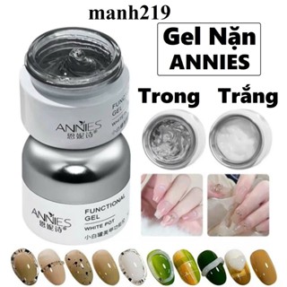 Gel nặn nổi Annies trong, trắng, gel chà tráng gương nổi, vẽ nổi, gel định hình úp móng làm nail 20g