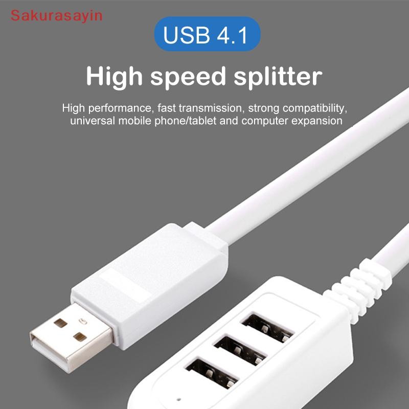 {Sakurasayin} 1.2M Cáp USB Nối Dài Dây Sạc HUB Hơn Bộ Chia Phong Cách Mới 3 USB HUB Cáp Sạc Sạc Nhan