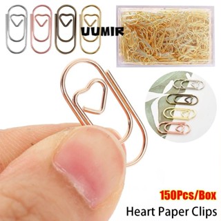  150 Chiếc Kẹp Giấy Phụ Kiện Trường Học Văn Phòng Hình Trái Tim Chất Kết Dính Kẹp Mini Kim Loại Vàng Hồng Vàng Màu Kẹp Giá Đỡ 