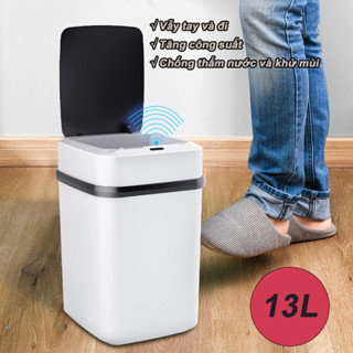 Thùng Rác Cảm Ứng Gia Đình Thùng Rác Điện Tự Động,Thông Minh Thùng Rác Với Nắp Đậy,Nhà thông minh