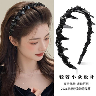  Premium Selection#Black High Crown Toothed Headband for Women2025New Headband for Daily Wear Hair Clip Hair Tie Face Washing Hair Pressing Hair Accessory7DAILY