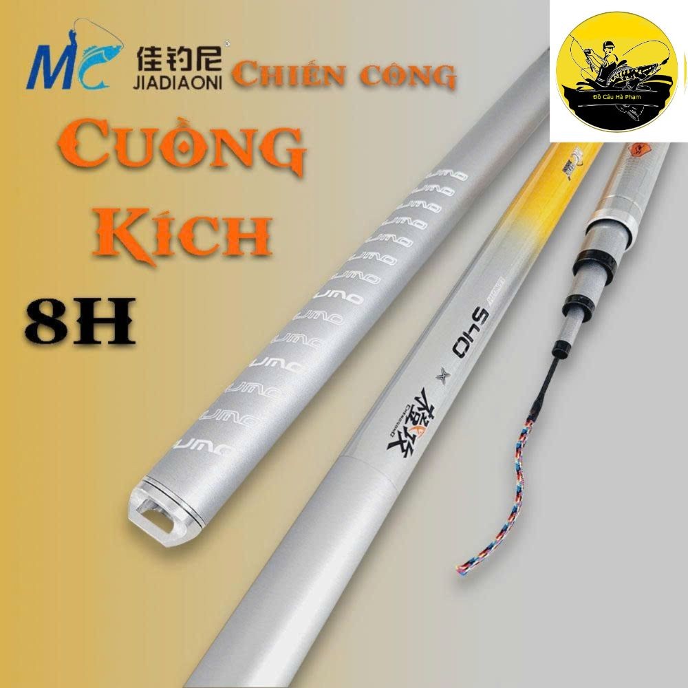 Cần câu cá-cần câu tay 8H CHIẾN CÔNG CUỒNG KÍCH chiều dài 3m6 -4m5-5m4-6m3-7m2 tặng kèm 1 ngọn