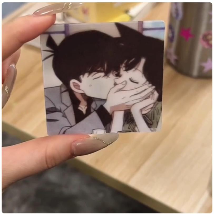 2025 Sáng Tạo Mới Conan Móc Khóa Mặt Dây Chuyền Vĩnh Cửu Kudo Shinichi Và Mouri Ran CP Kết Hợp Siêu 