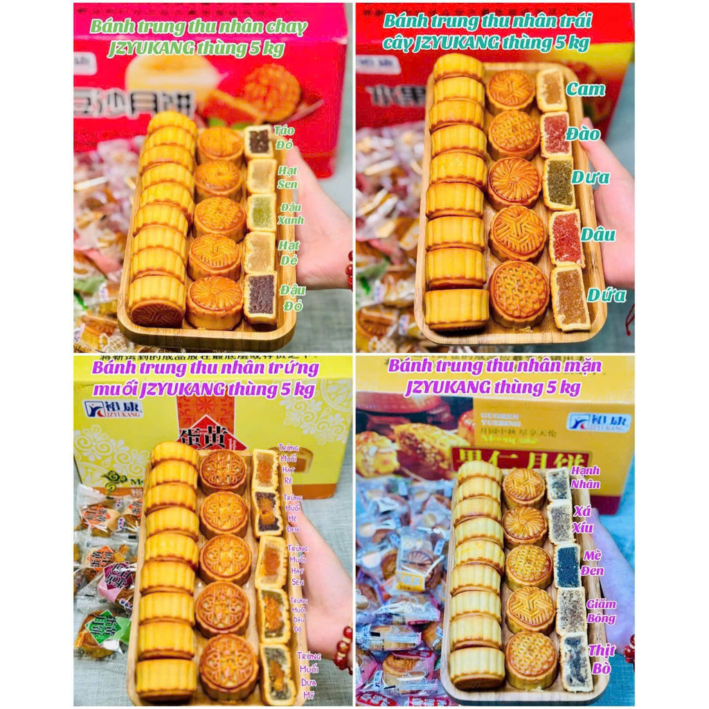 Sỉ thùng 5KG bánh trung thu mini mix 18-20 vị