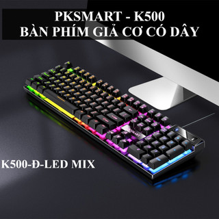 PKSMART x K500 - Bàn Phím Giả Cơ Có Dây - LED Xuyên Chữ - Dùng Cho Máy Tính Laptop