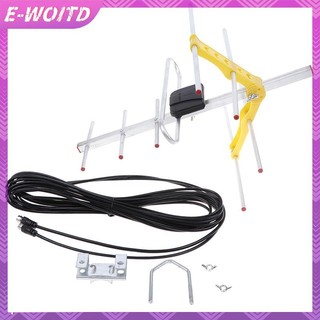 E-WOITD Ngoài Trời 100Mile khuếch đại 8 Yagi Ăng Ten HD TV 10dB Tầm Xa UHF / VHF / FM HDTV HNVN