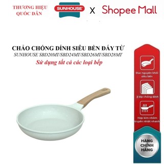 Chảo chống dính siêu bền đáy từ Sunhouse SBD20MT,,SBD24MT,SBD26MT,SBD28MT Chống dính 2 lớp bền đẹp