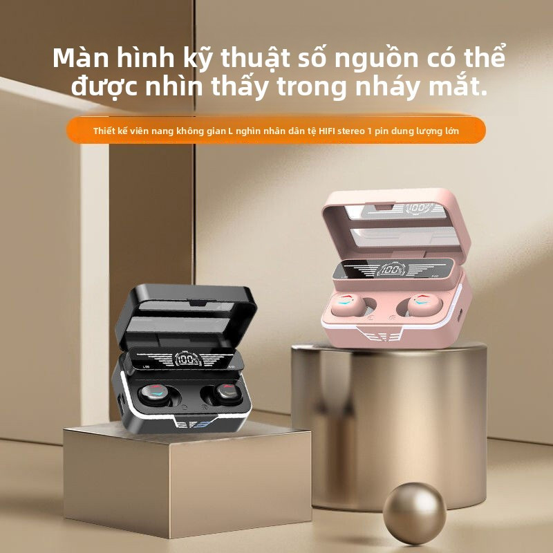 Tai nghe Bluetooth cho ô tô, tai nghe không dây mới, chống ồn, thể thao, thời lượng pin dài