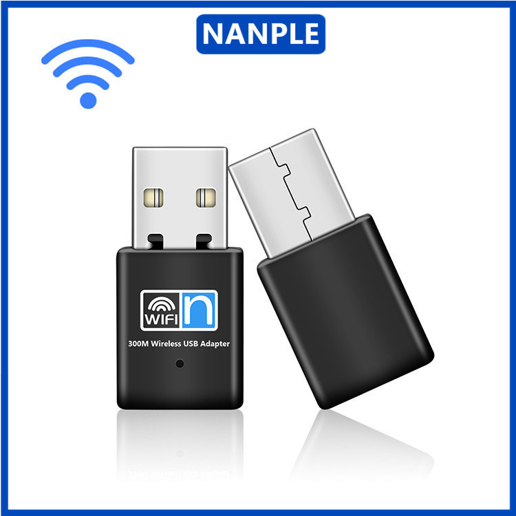 NANPLE Bộ mở rộng Wifi giá rẻ Dongle Bộ thu ăng-ten tầm xa 2.4G 300M Thẻ mạng Wifi USB Adapter Không