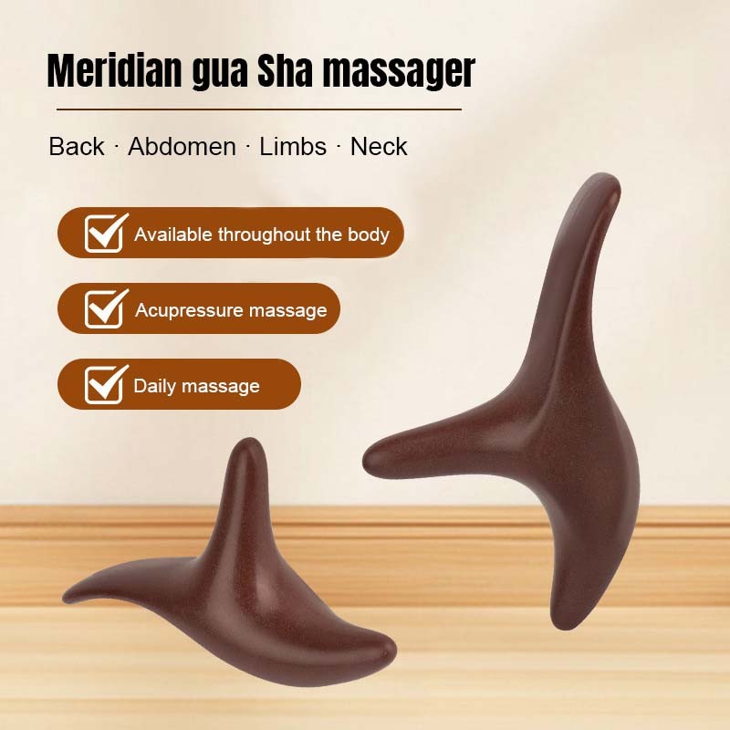 🌸Qiann99🌸cây dụng cụ mát xa day ấn bấm huyệt đạo bằng gỗ thơm bach hình én tốt cho sức khẻo