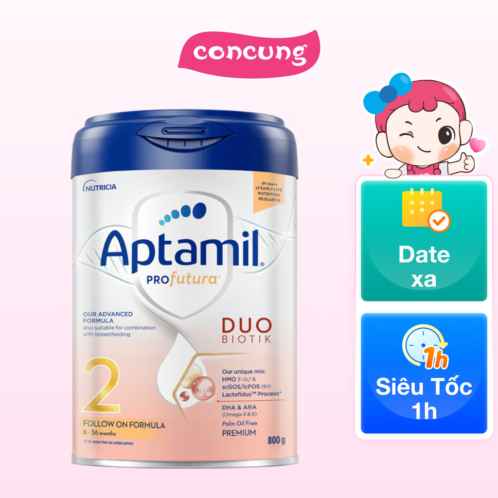 Sản phẩm dinh dưỡng công thức Aptamil Profutura Duobiotik 2 - Dành cho trẻ từ 6-36 tháng tuổi (800G)