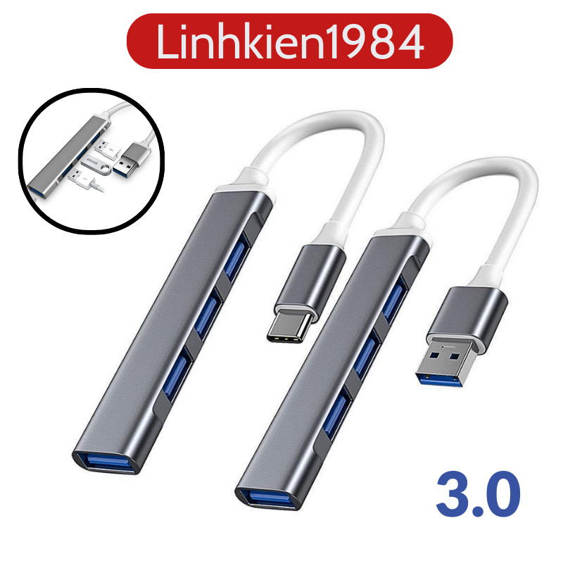Hub Type C và hub Usb tốc độ cao tăng cổng chia usb mở rộng kết nối chuyển đổi cho laptop táo Laptop