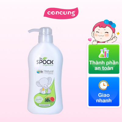 Nước rửa bình sữa Dr.Spock Organics 450ml (mới)