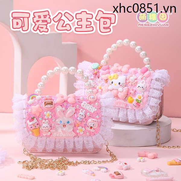 Mới Handmade Tự Làm Kem Keo Handmade Đồ Chơi Túi Chất Liệu Túi Bé Gái Dễ Thương Trẻ Em Túi Xách Quà 