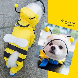 Áo Mưa Cho Chó Bốn Chân Chống Thấm Nước Bảo Vệ Toàn Diện Teddy Mưa Poncho Thú Cưng Ngày Mưa Quần Áo Cho Chó Nhỏ Và Vừa Bichon Pomeranian