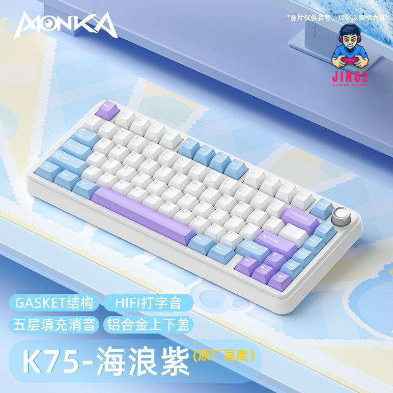 Bàn phím cơ không dây Monka K75 | 3 mode | RGB | Hotswap | BigBuy360 - bigbuy360.vn