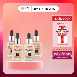 Kem nền kiềm dầu Catrice HD Liquid Coverage Foundation có bill Đức chính hãng - kem đánh nền cao cấp