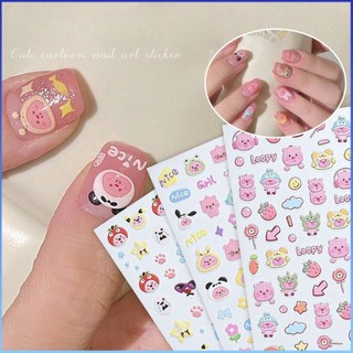 ⚡⚡COD Loopy 3D Embossed Nail Art Sticker Phim hoạt hình dễ thương Vỏ đầu Ruby Beaver Nhãn dán móng tay 3D Sweet Cool Cool Nhãn dán móng tay Nhãn dán nhân vật anime Thanh trượt tự dính Đề can làm móng tay DIY