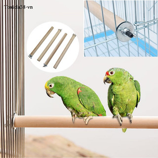 1 thanh gỗ đứng gắn lồng chim vẹt