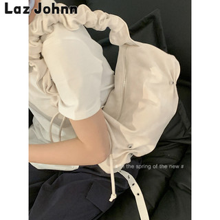 Laz Johnn Túi đeo vai xếp li thời trang mới Túi đeo chéo niche Pháp cao cấp