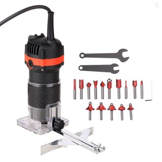Weytoll 800W 30000r / phút Tông Đơ Gỗ Điện Đa Năng Bộ Định Tuyến Gỗ Tông Đơ Cắt Tỉa Chuyên Nghiệp Cắt Tỉa Grooving Máy Cho Gỗ Thợ Mộc Với 15 Chiếc Milli