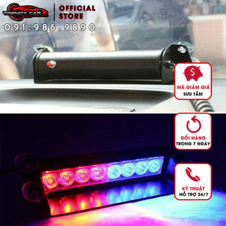 Đèn chớp xanh đỏ để taplo xe hơi, đèn nháy xin vượt ô tô,bản cao cấp kích thước lớn công suất lớn vỏ bằng kim loại 🎁