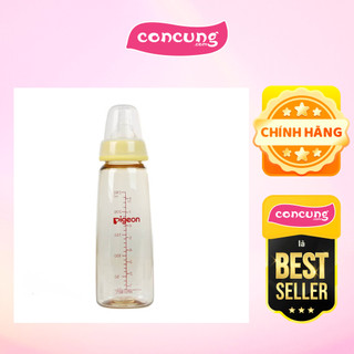 Bình sữa cổ hẹp nhựa ppsu pigeon 240ml - vàng