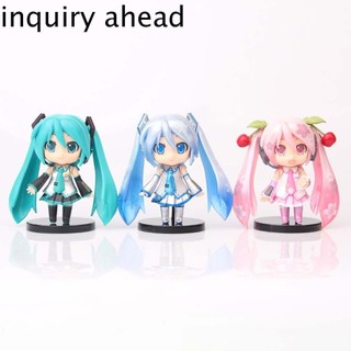 ingle Q Version Hatsune Snow Miku Sakura Hatsune Doll Figure Figure Decoration Car Cake Decoration