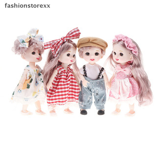 [ADP] Búp Bê Bé Gái 17cm Mới Với 13 Khớp Di Động 3D Mắt To Cho Bé Gái DIY vvn