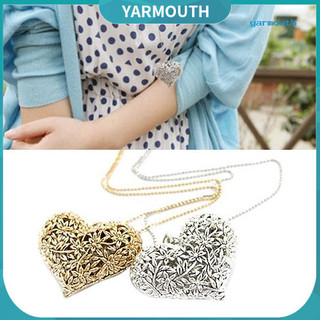 Yyr-nữ Trang Sức Thời Trang Trái Tim Rỗng Tuyên Bố Yếm Mặt Dây Chuyền Dây Chuyền Vòng Cổ Choker