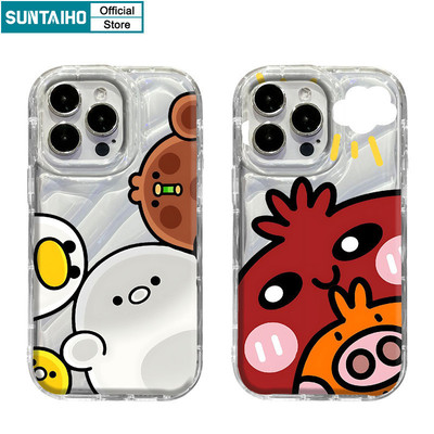 Suntaiho Ngộ nghĩnh Vỏ Dễ Thương Họa Tiết Nhân Vật Hoạt Hình Ốp Điện Thoại Cho Iphone 15 14 12 13 11 Pro Max IP 7 8 Plus Iphon X Xs XR Xs Max TPU Mềm Cao Cấp Chống Sốc Ốp Lưng